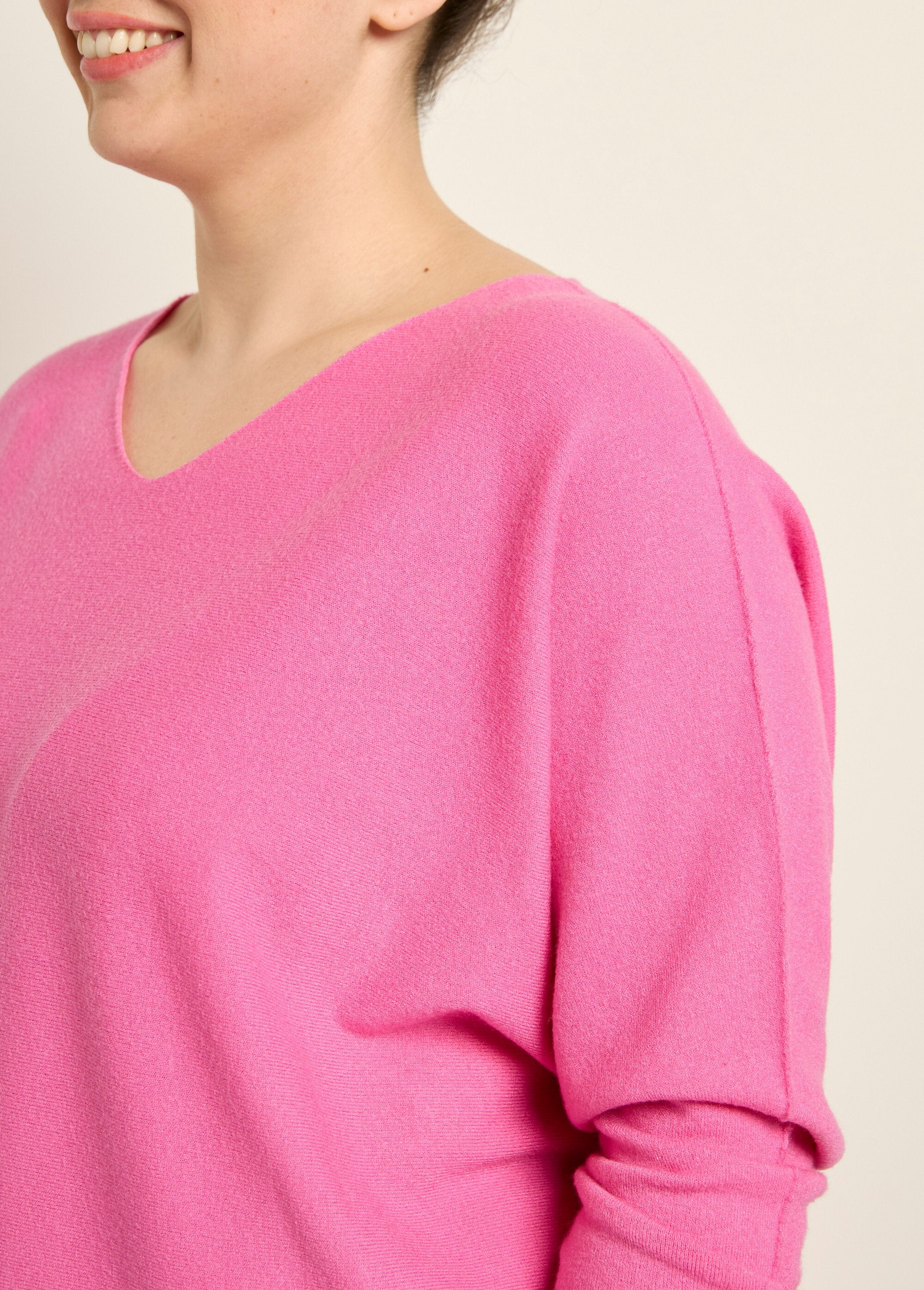 Pull_tunique_emmanchures_descendues_en_maille_Fuchsia_DE1_curvy