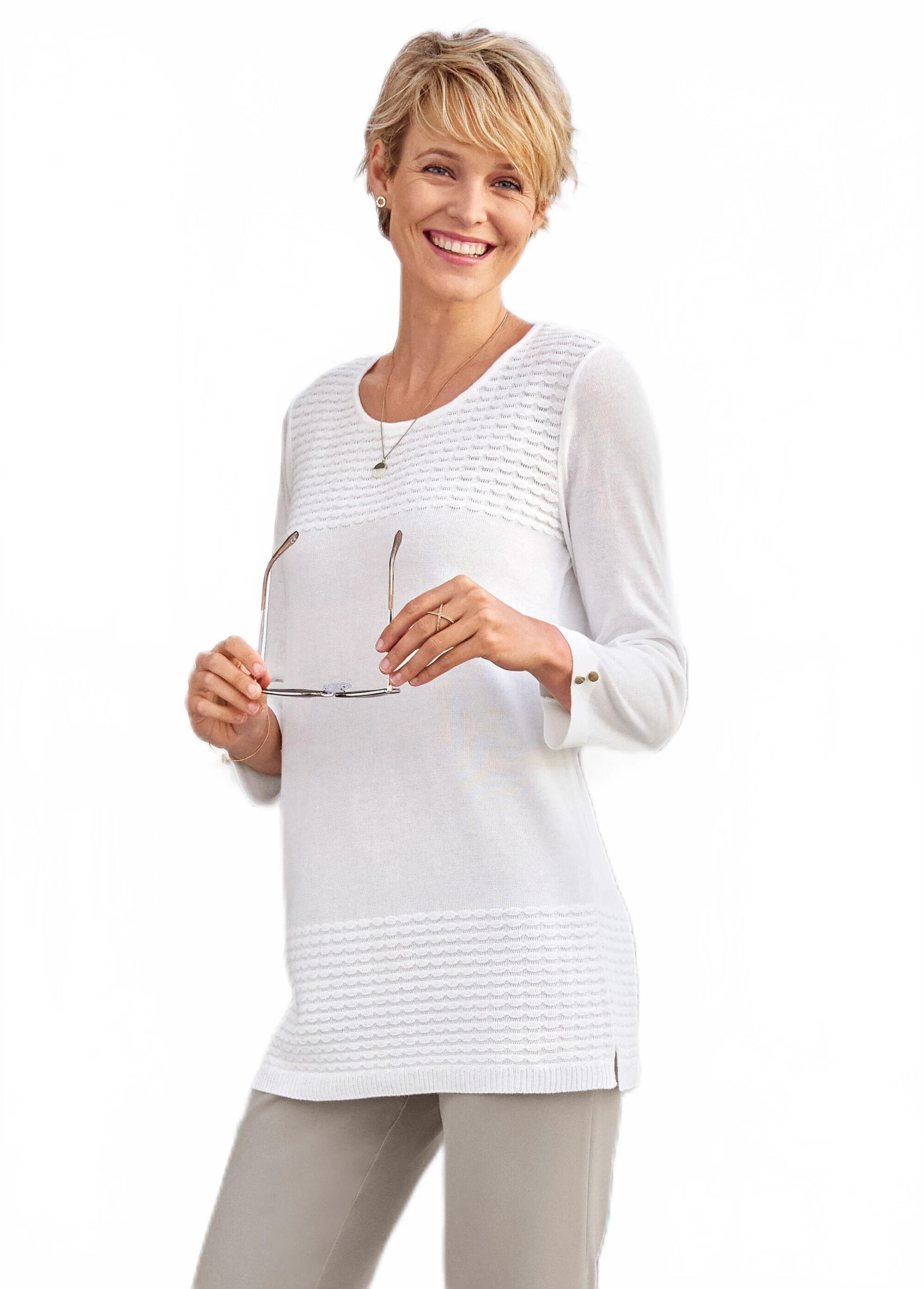 Gebreide_tuniek_met_3/4_mouwen_Blanc_FA1_slim