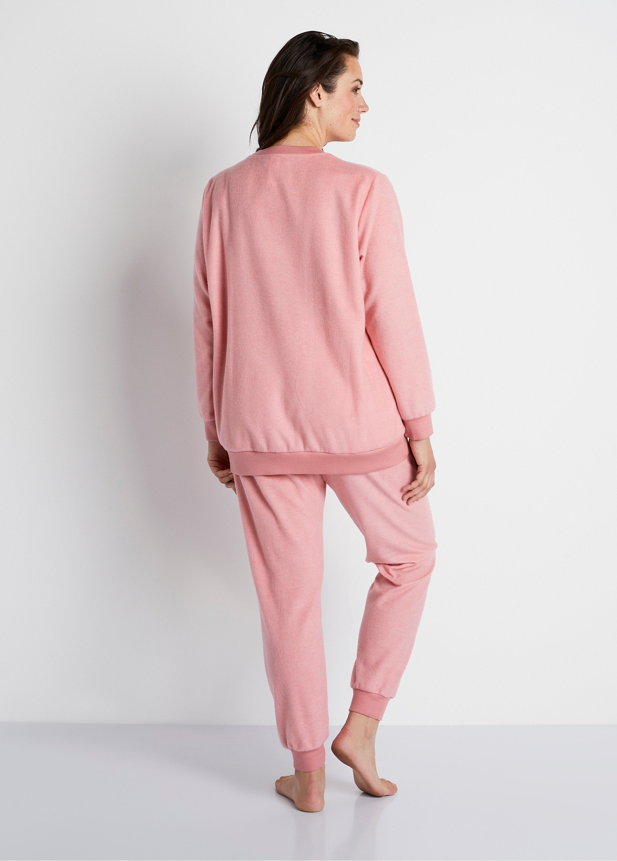 Warme_pyjama_in_shortelle®_Oud_roze_DO1_curvy