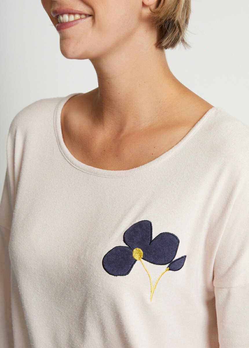 Effen_pyjama,_lange_mouwen,_zacht_breisel_Petale_DE1_slim