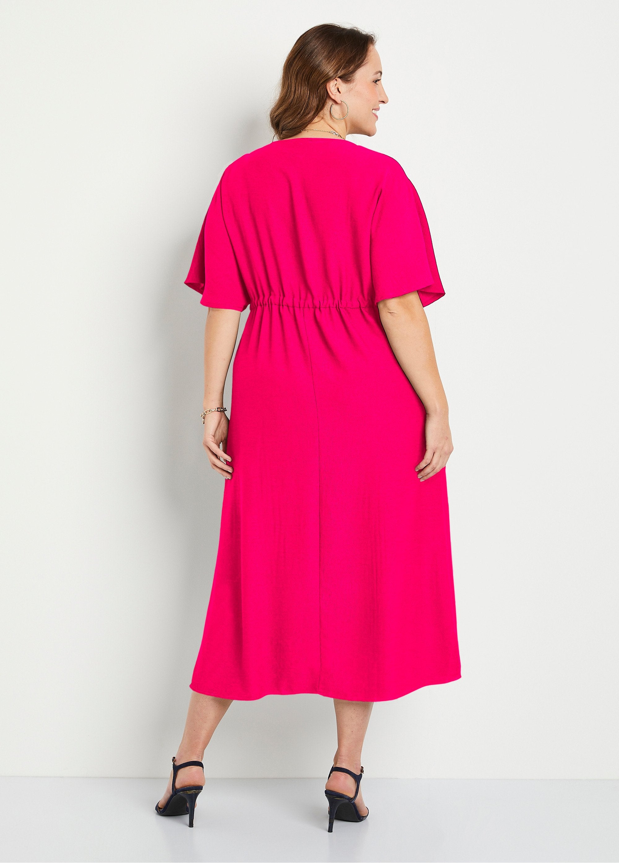 Losse_effen_maxi_jurk_Fuchsia_DO1_curvy