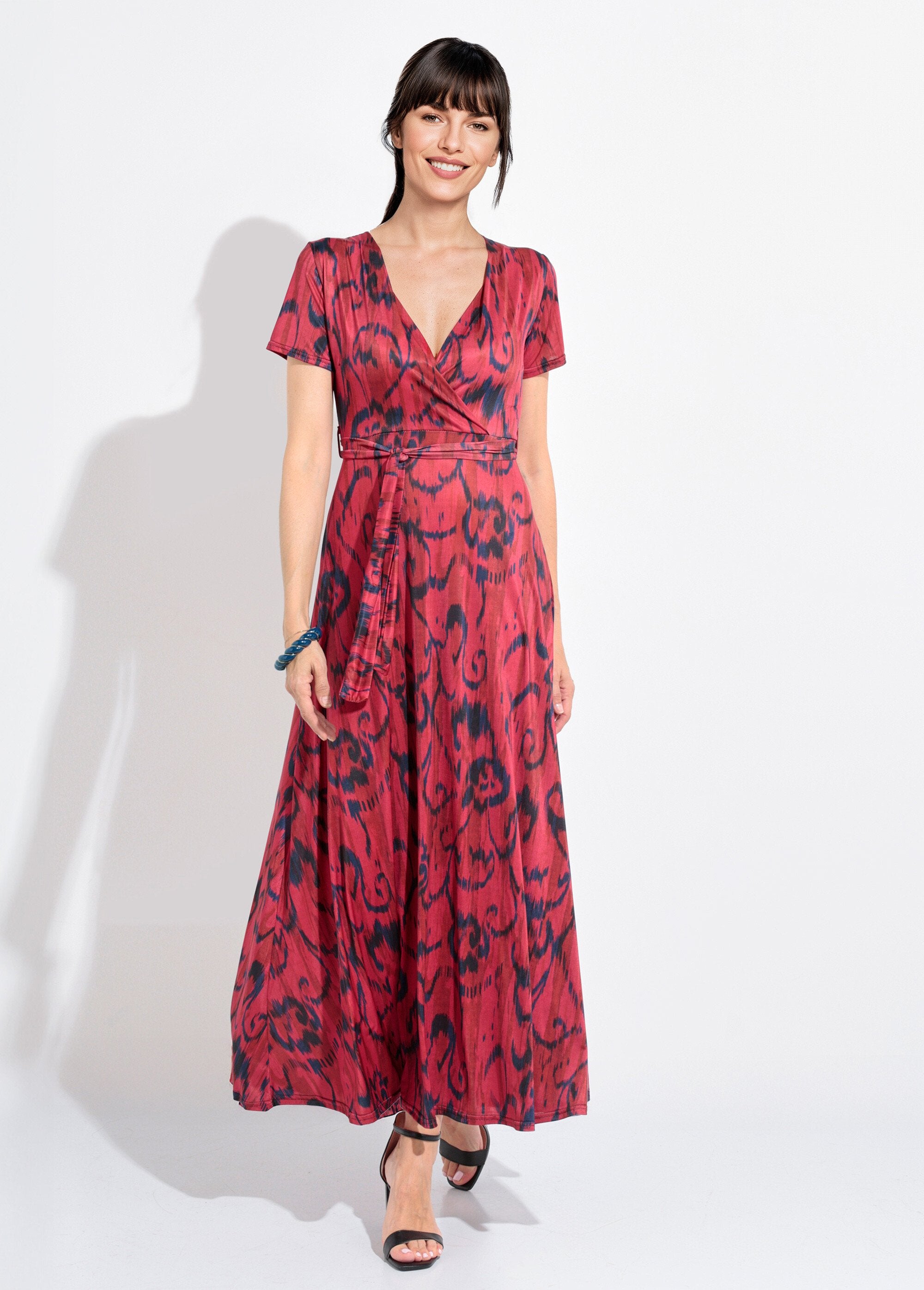 Maxi-jurk_met_riem_en_V-hals_Noir_et_rouge_FA1_slim