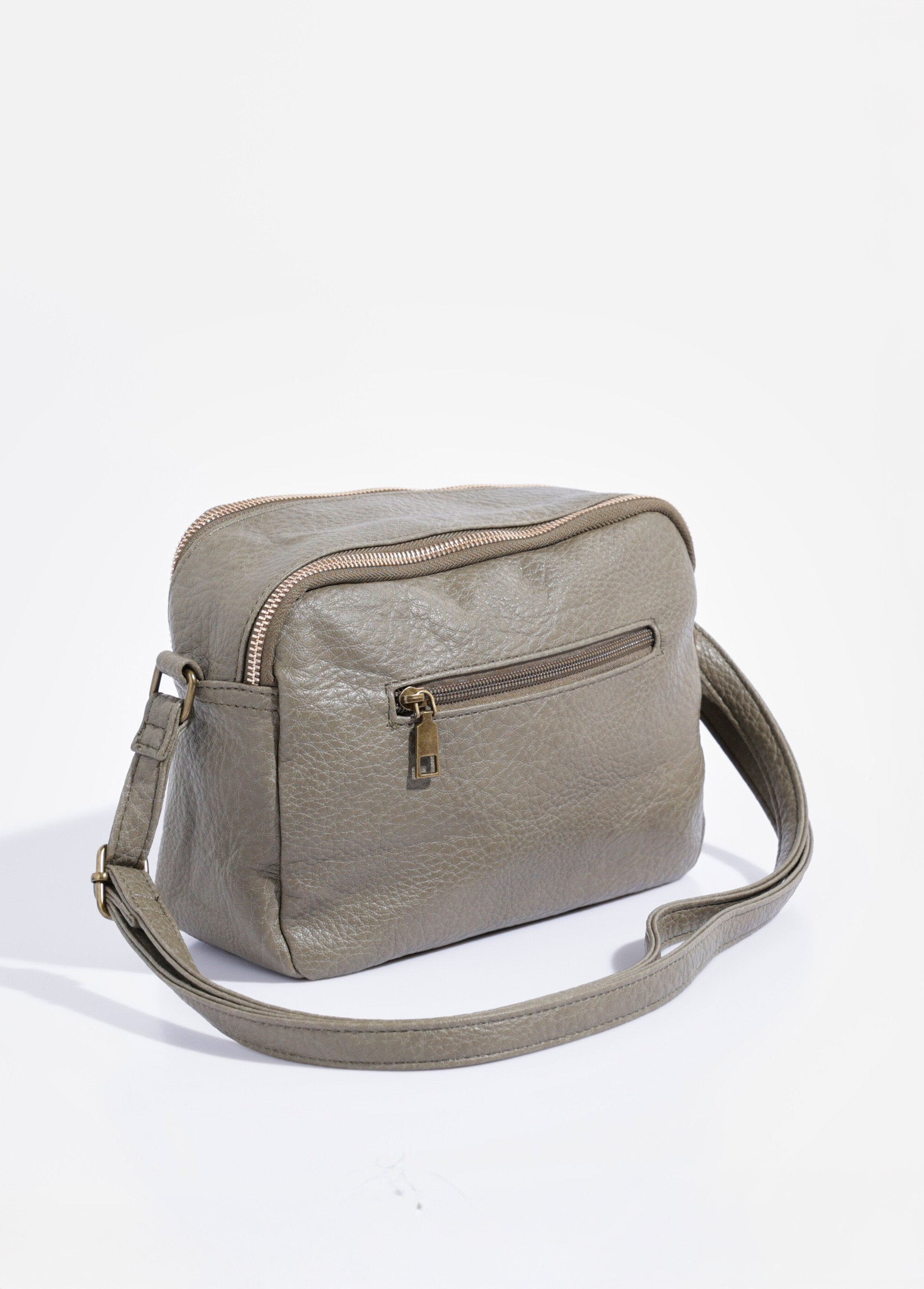 Compacte_metalen_handtas_met_dubbele_rits_Kaki_DO1_slim