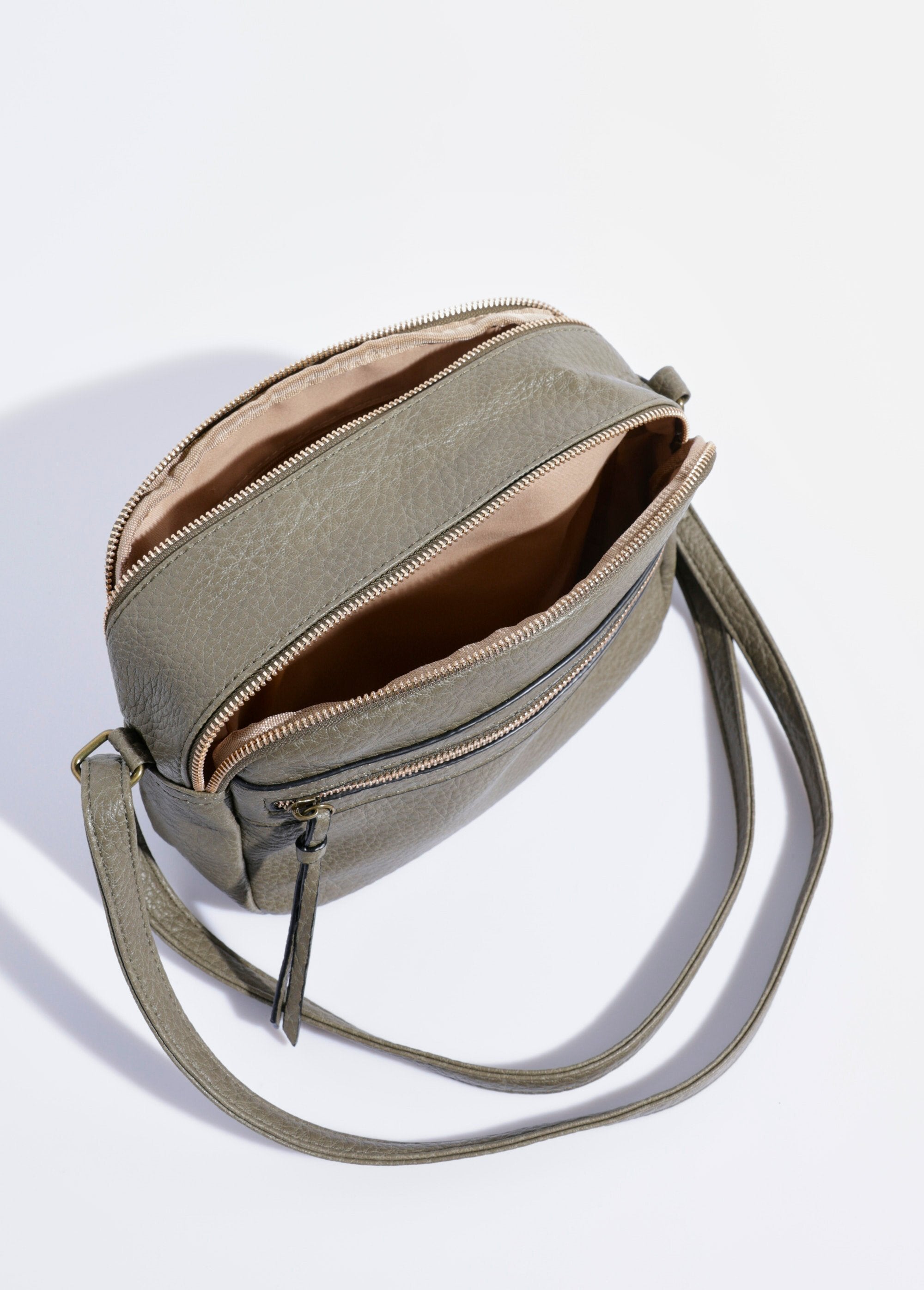 Compacte_metalen_handtas_met_dubbele_rits_Kaki_OV1_slim