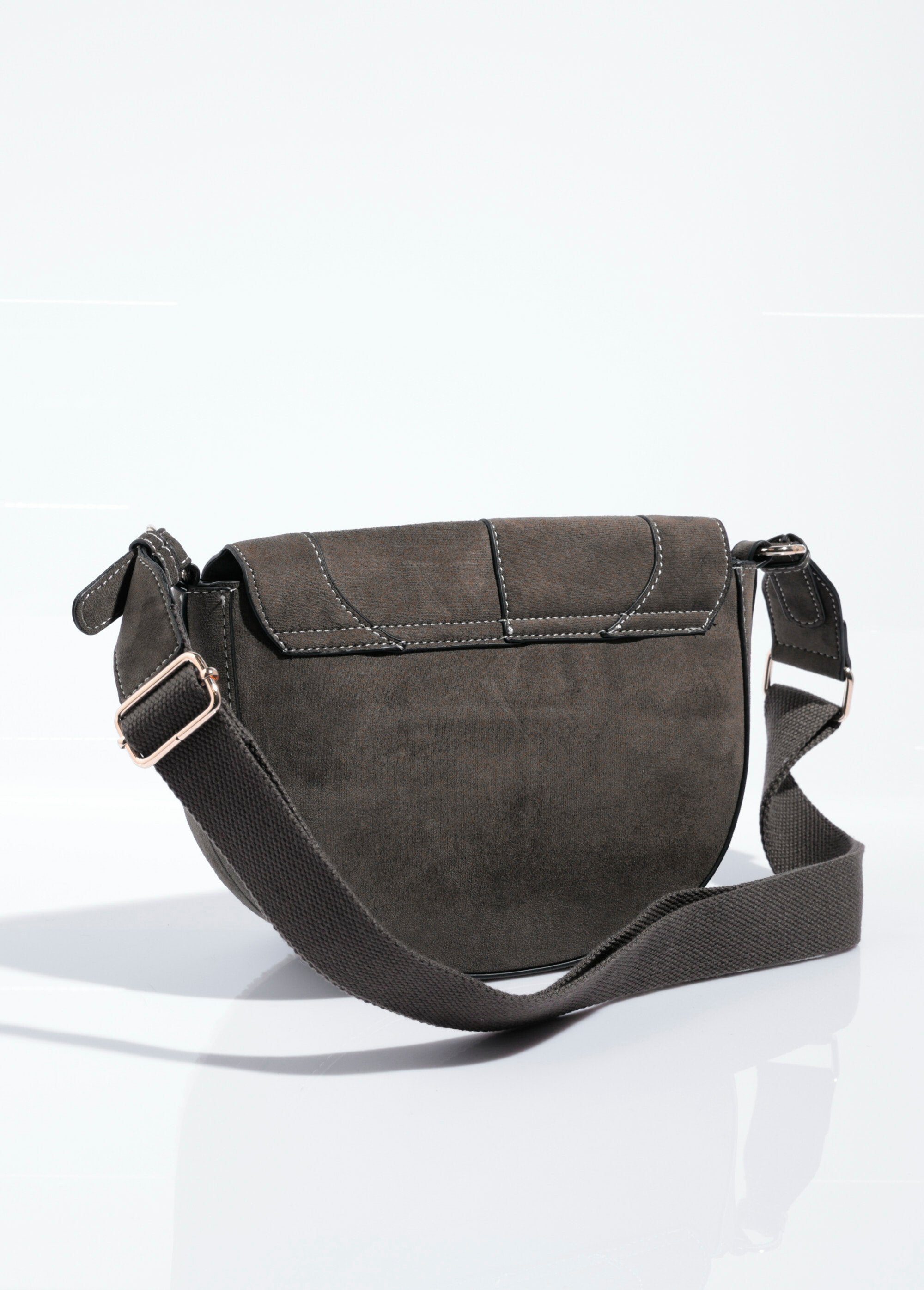Suedine_en_bont_handtas_halve_maan_Kaki_DO1_slim