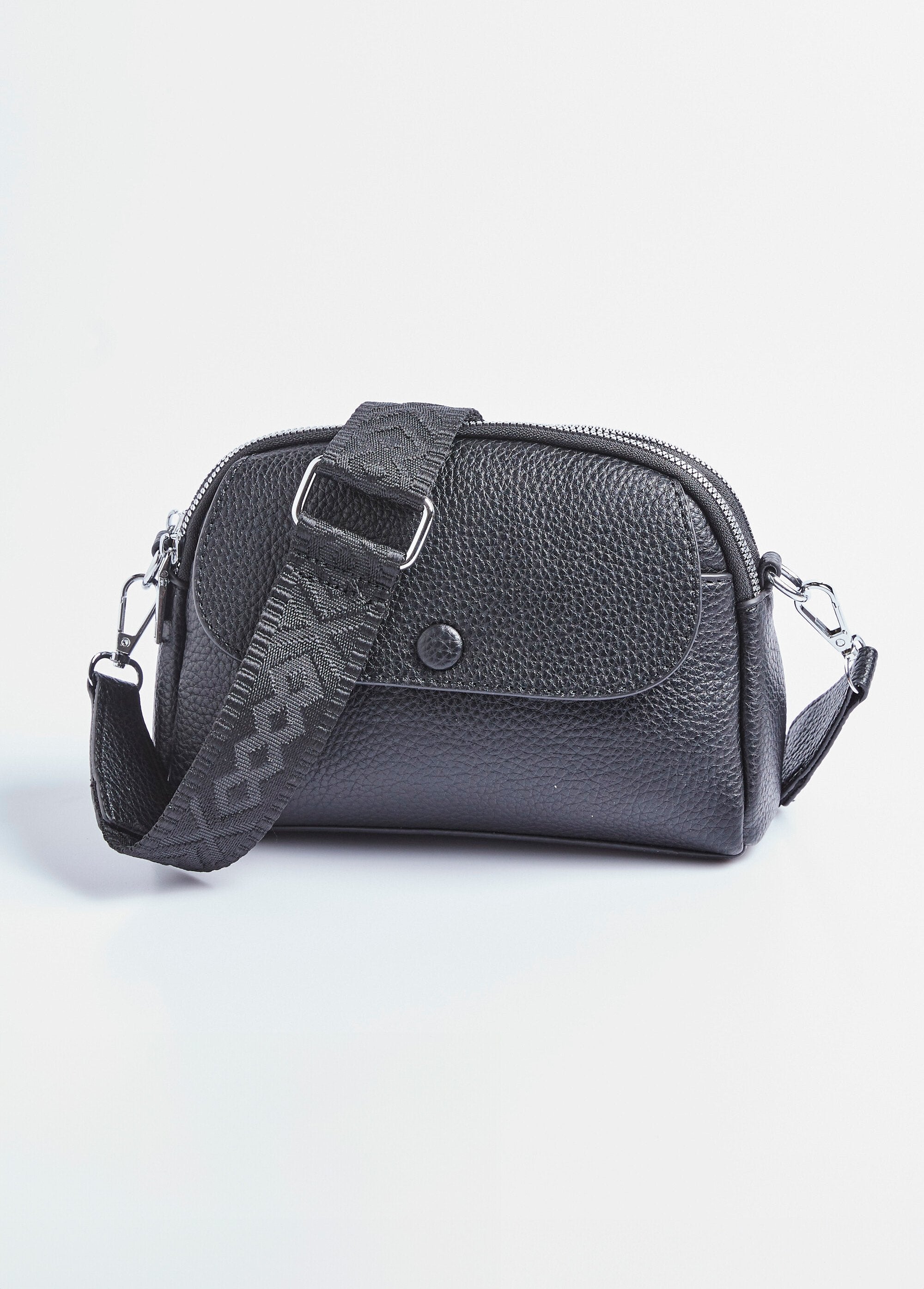 Gegrafeerde_imitatieleren_tas_met_schouderriem_Noir_FA2_slim