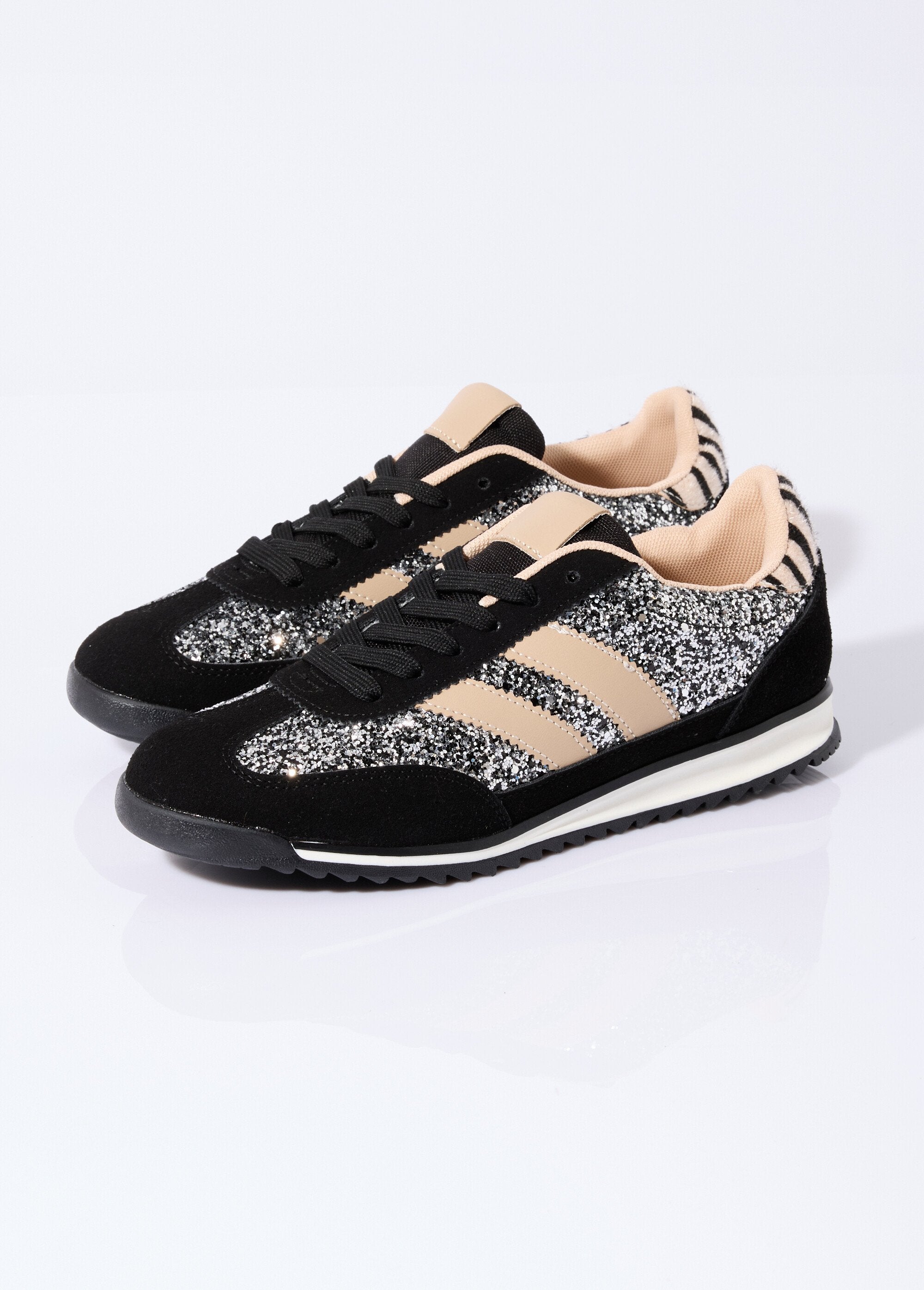 Sneakers_inspiration_rétro,_à_paillettes_Noir_DE1_slim