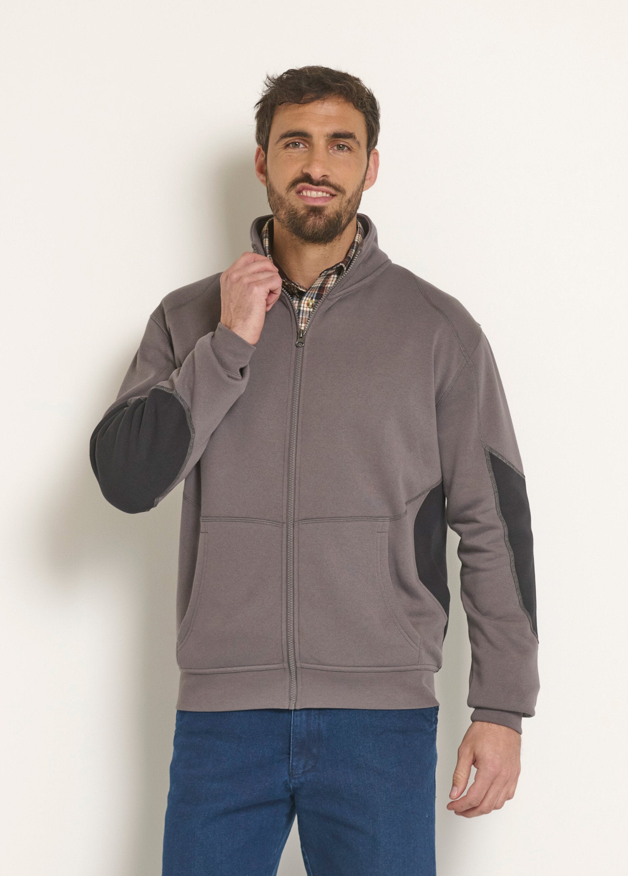 Sweat_zippé_confort_col_montant_Gris_FA1_slim