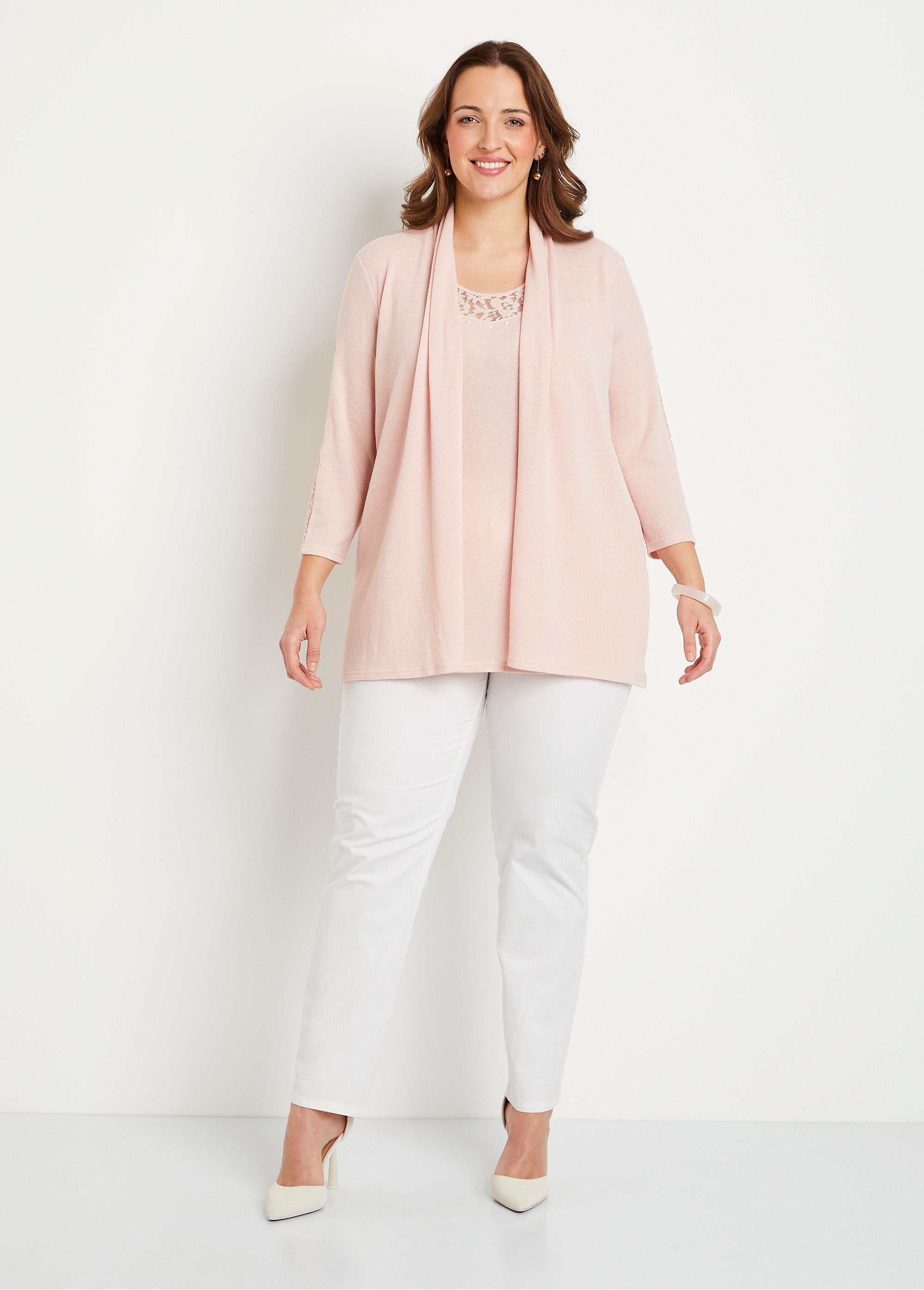 2-in-1_T-shirt_met_3/4_mouwen_en_kant_Roos_de_SF1_curvy