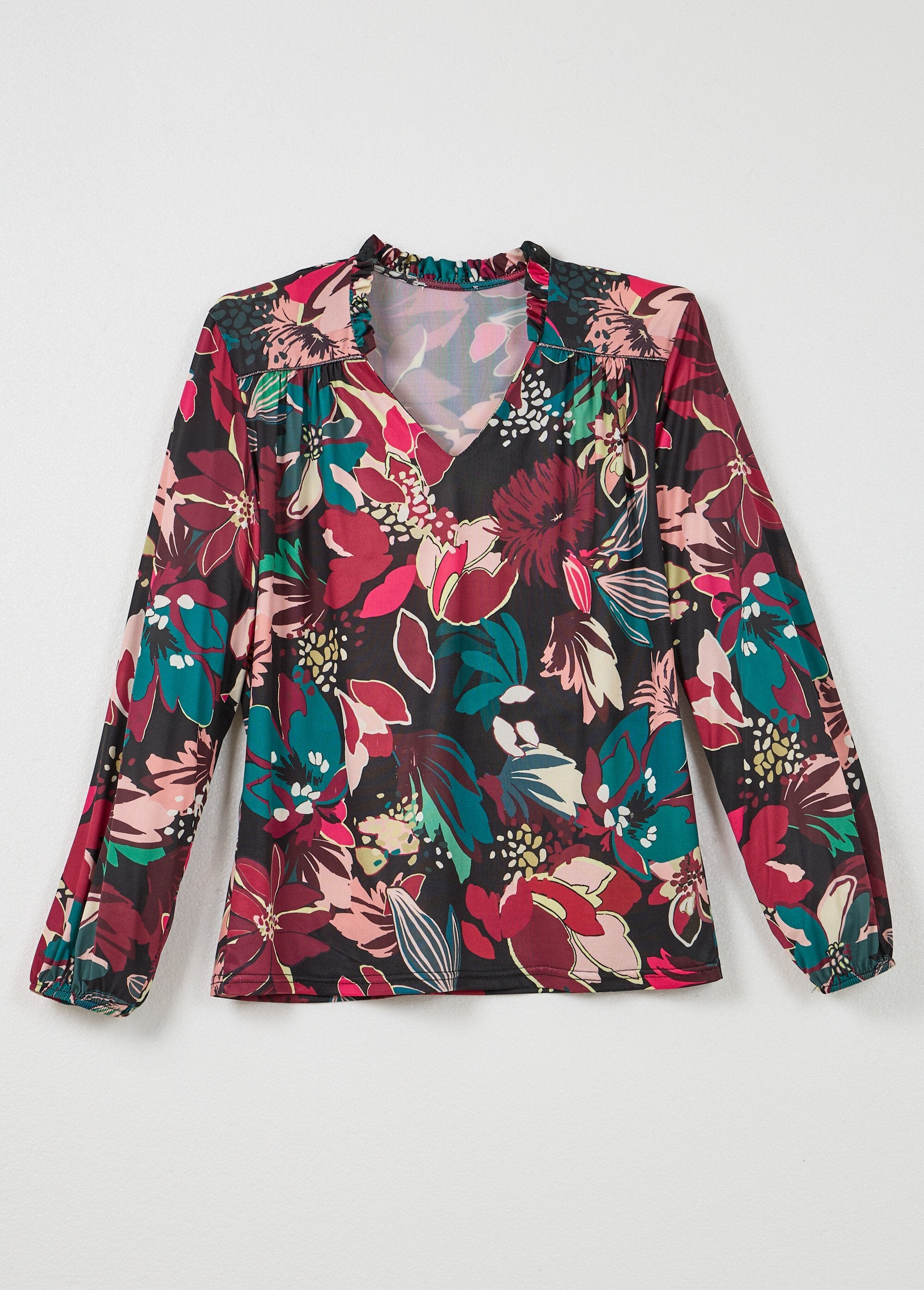 T-shirt_met_opstaande_kraag_met_bloemenprint_Imprime_fuchsia_AP1_slim