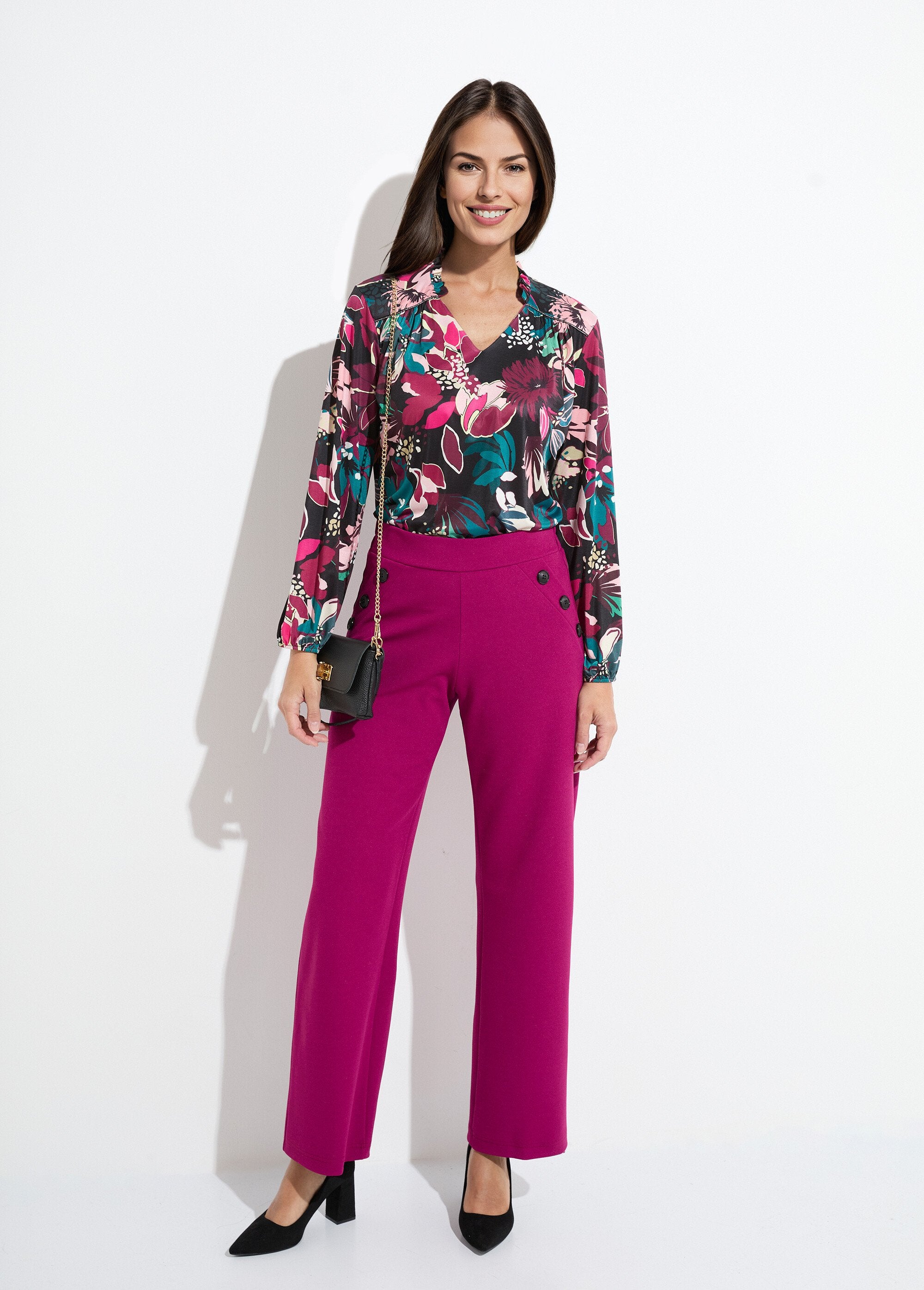 T-shirt_met_opstaande_kraag_met_bloemenprint_Imprime_fuchsia_SF1_slim
