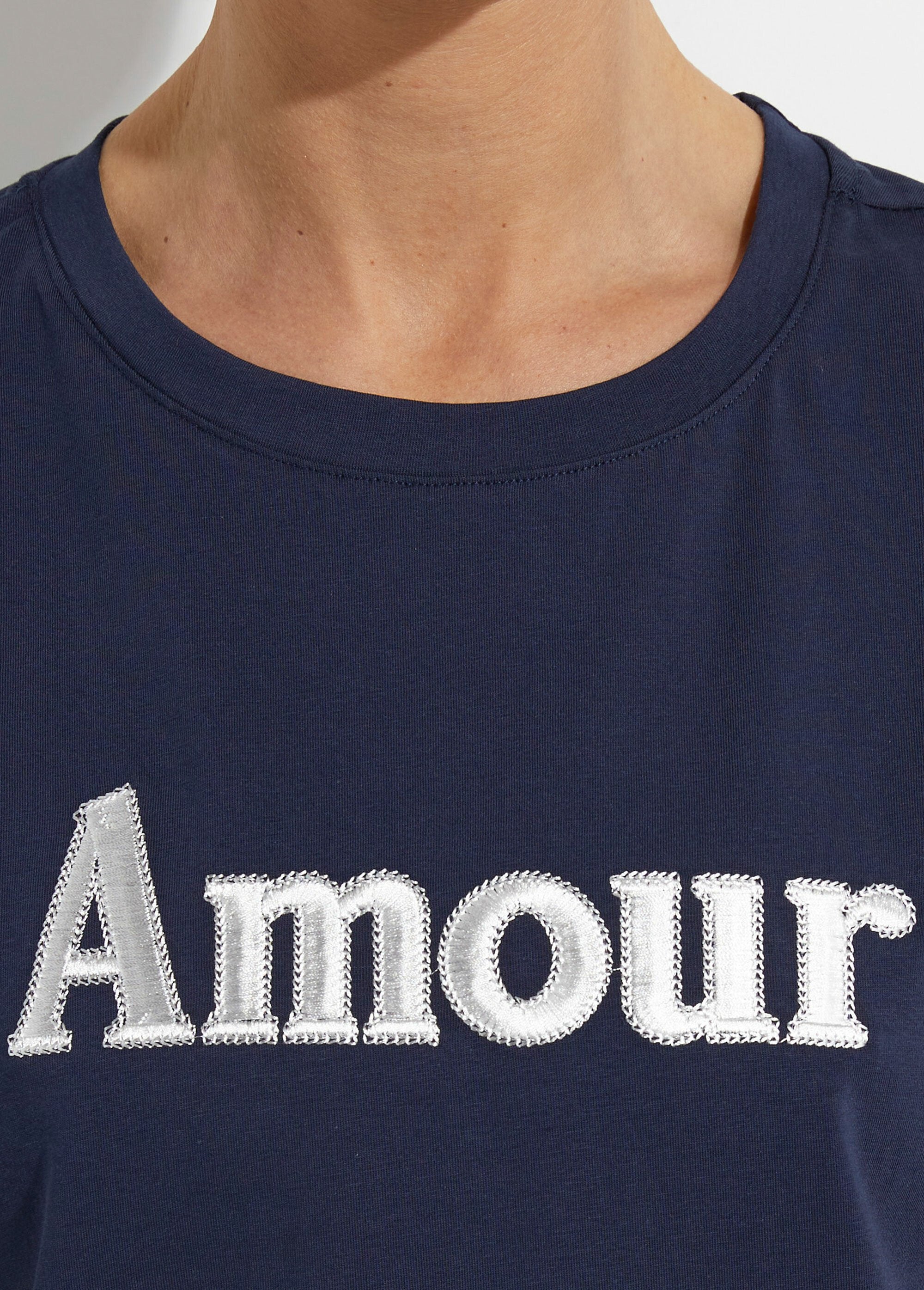 T-shirt_coton_avec_inscription_Amour_Marine_et_blanc_DE2_slim