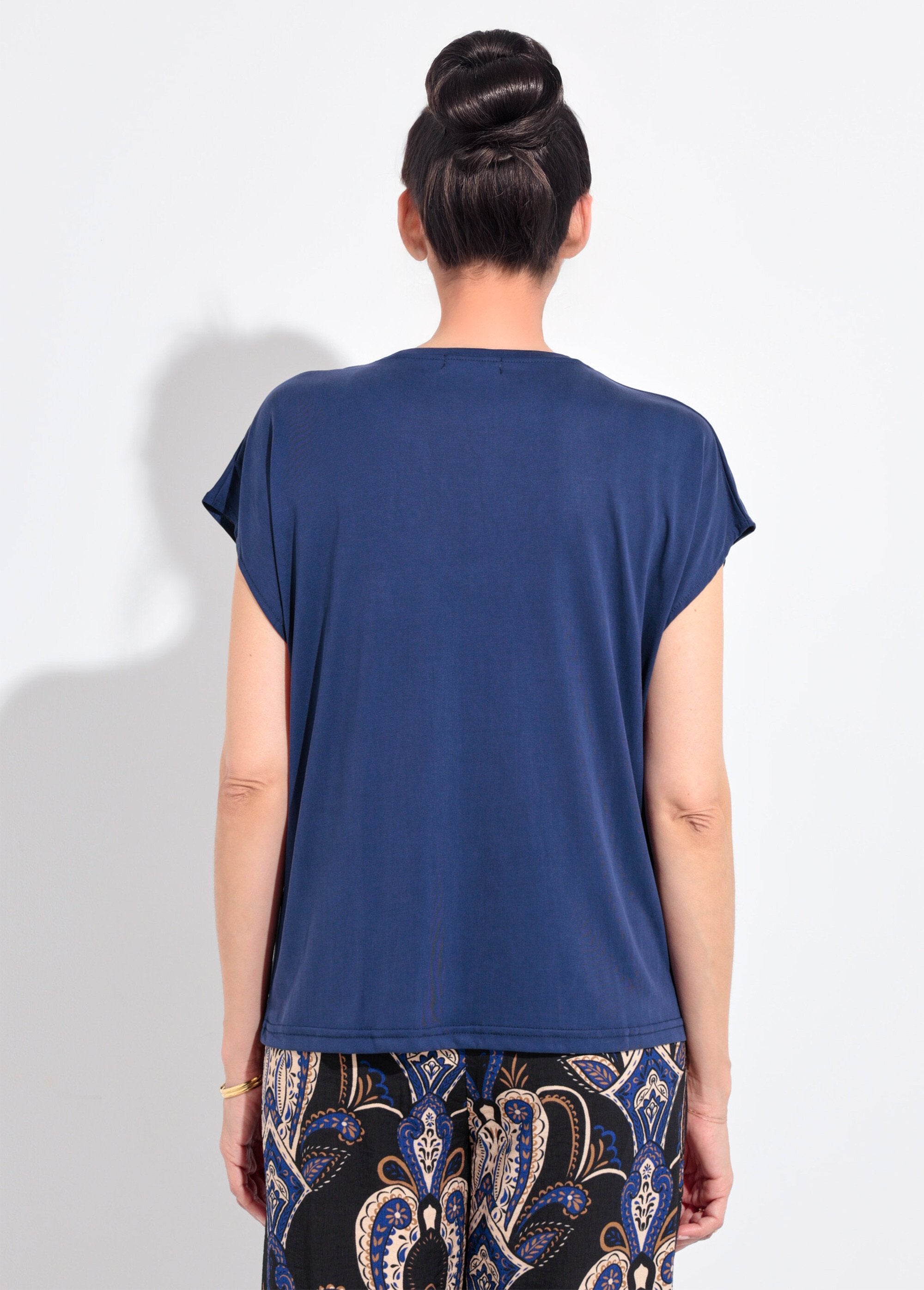 Los_T-shirt_met_korte_mouwen_Marine_DO1_slim