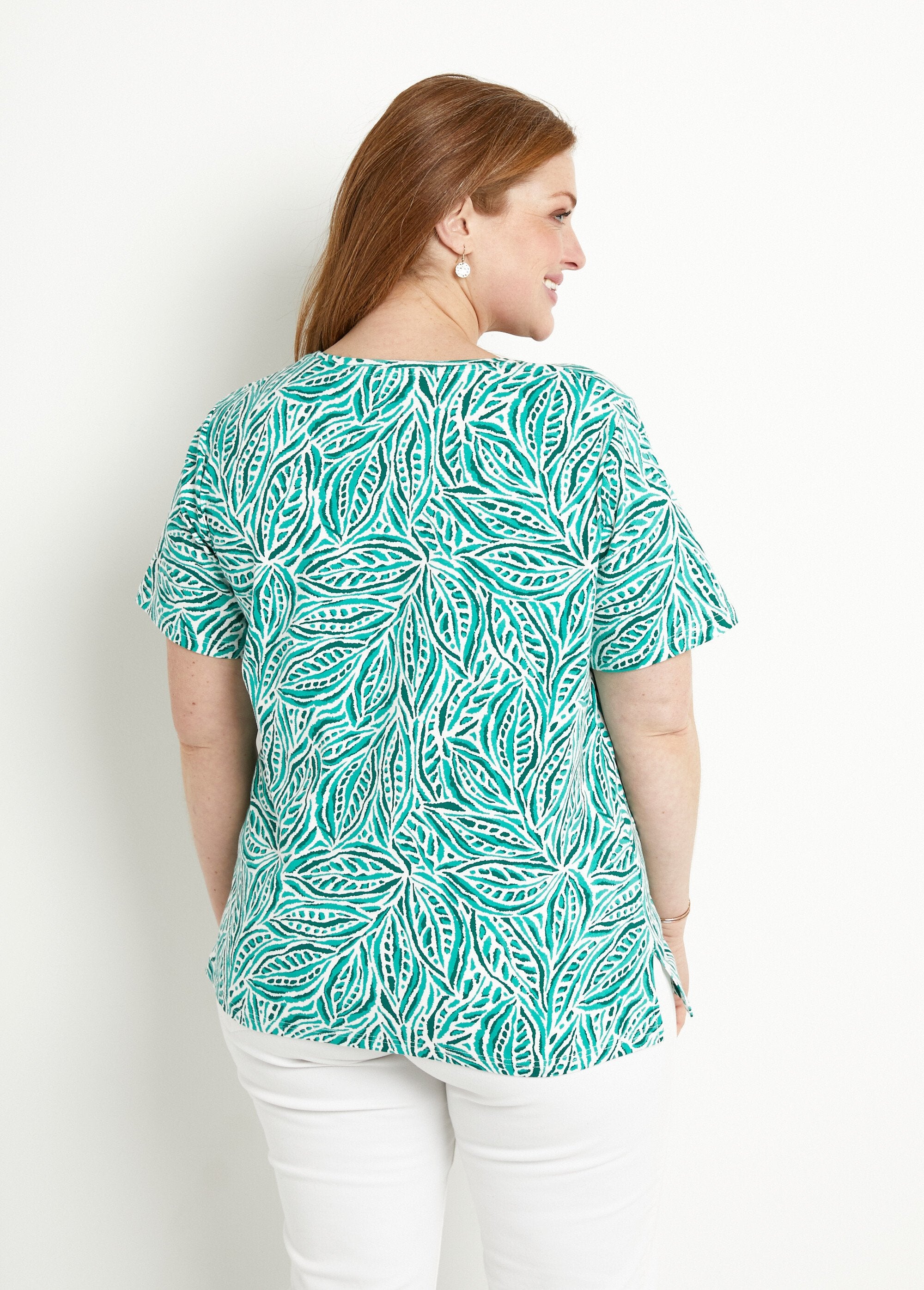 T-shirt_long_manches_courtes_col_rond_Imprime_aqua_DO1_curvy