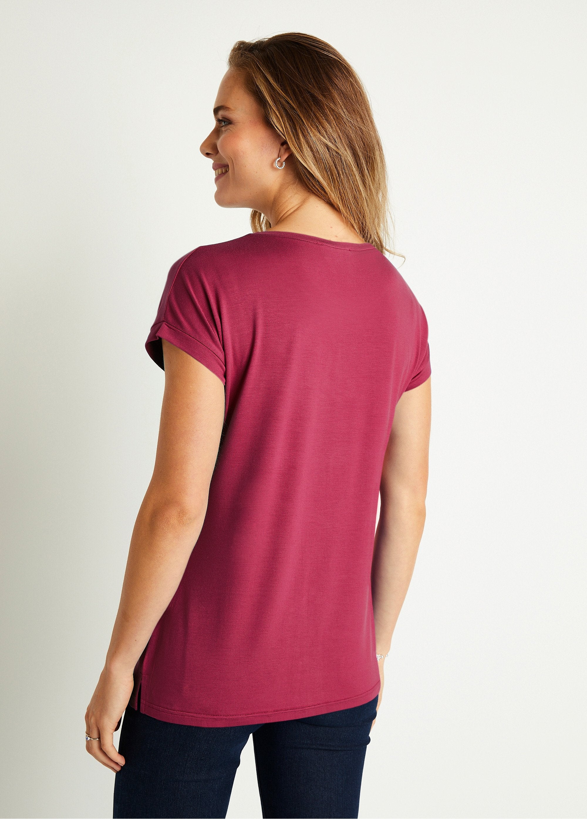 Effen_T-shirt_met_lange_mouwen_Fuchsia_DO1_slim