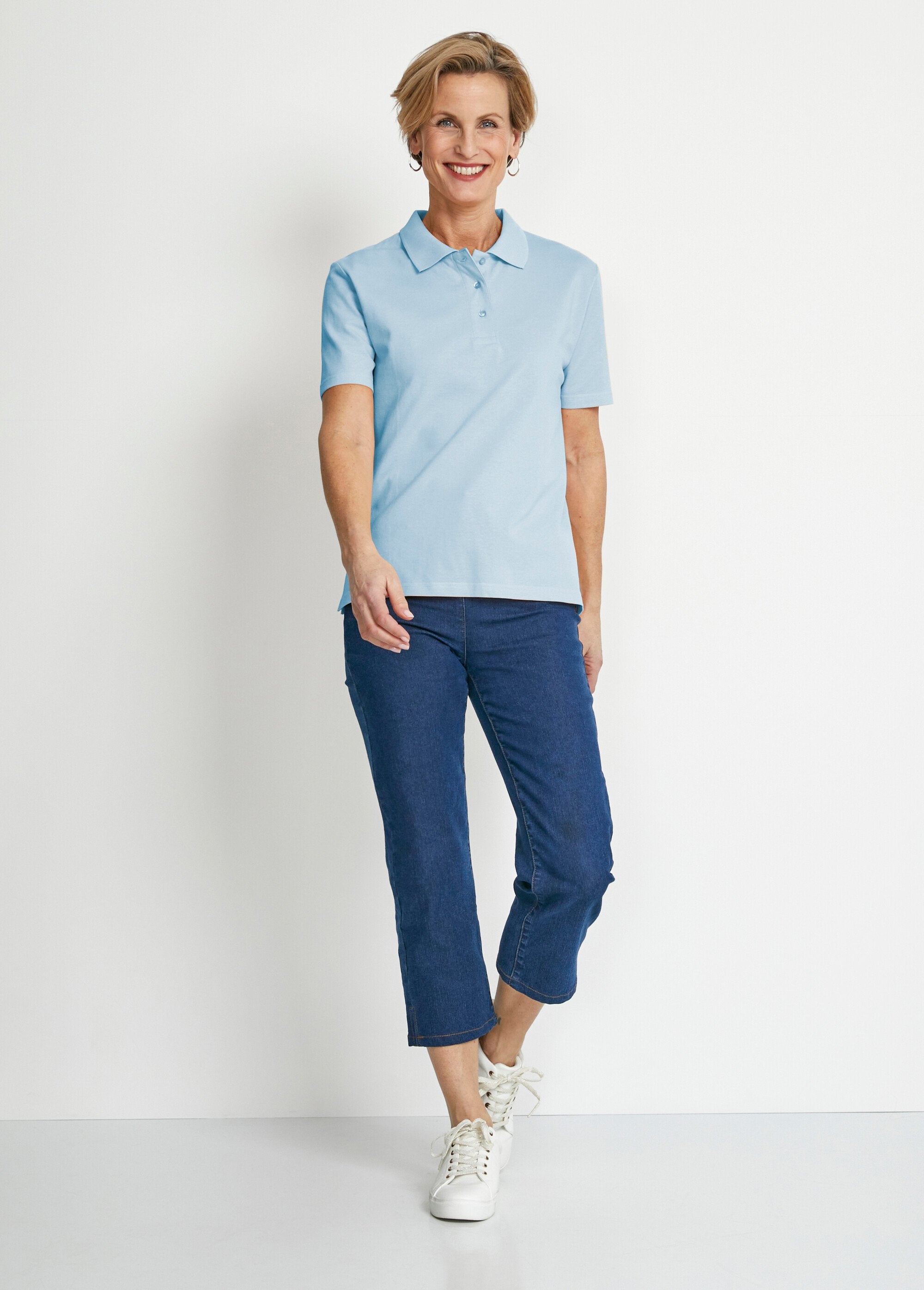 Gebreid_katoenen_polo_hals_T-shirt_BLAUW_SF1_slim