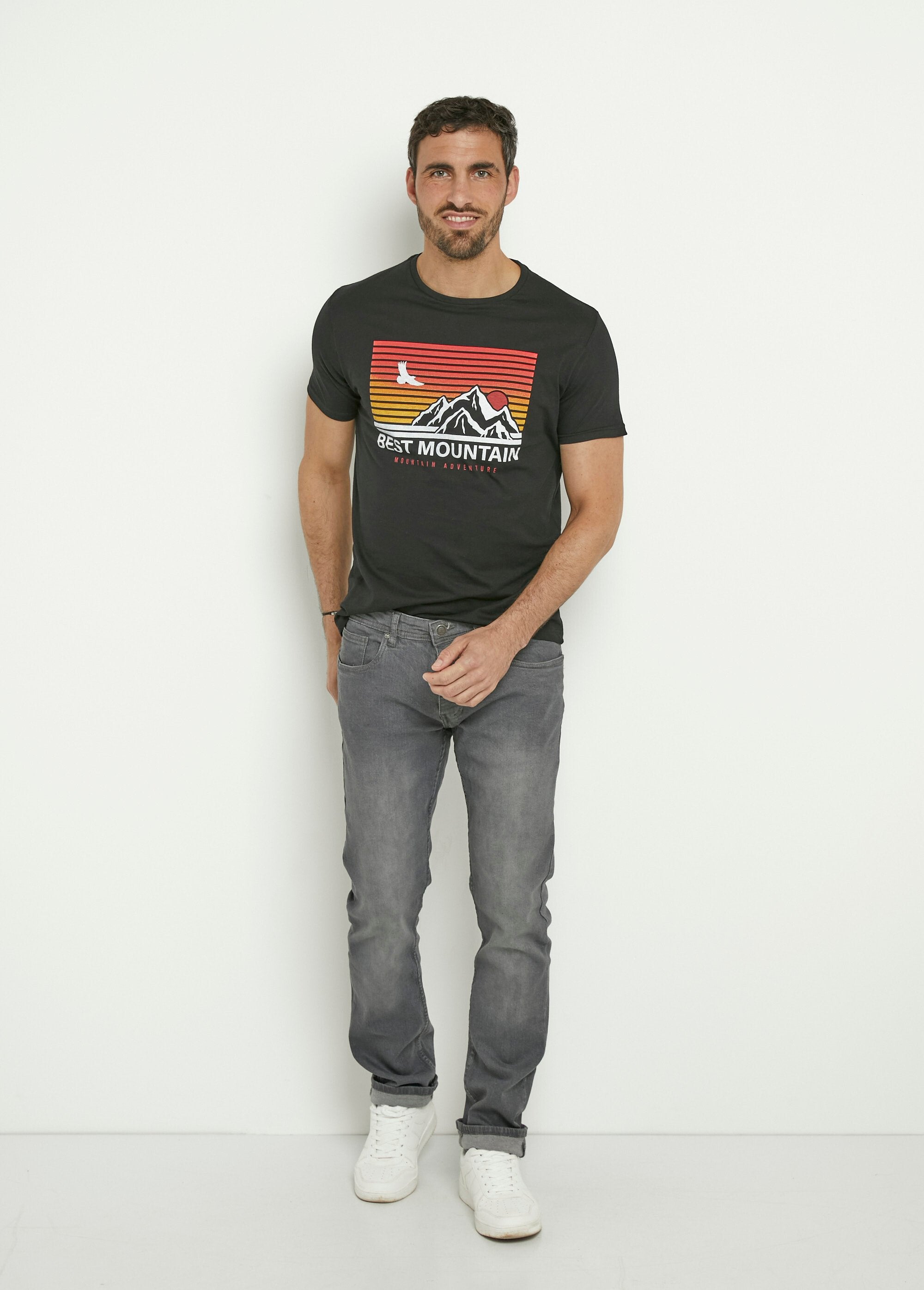 Berg-T-shirt_met_korte_mouwen_Noir_SF1_slim