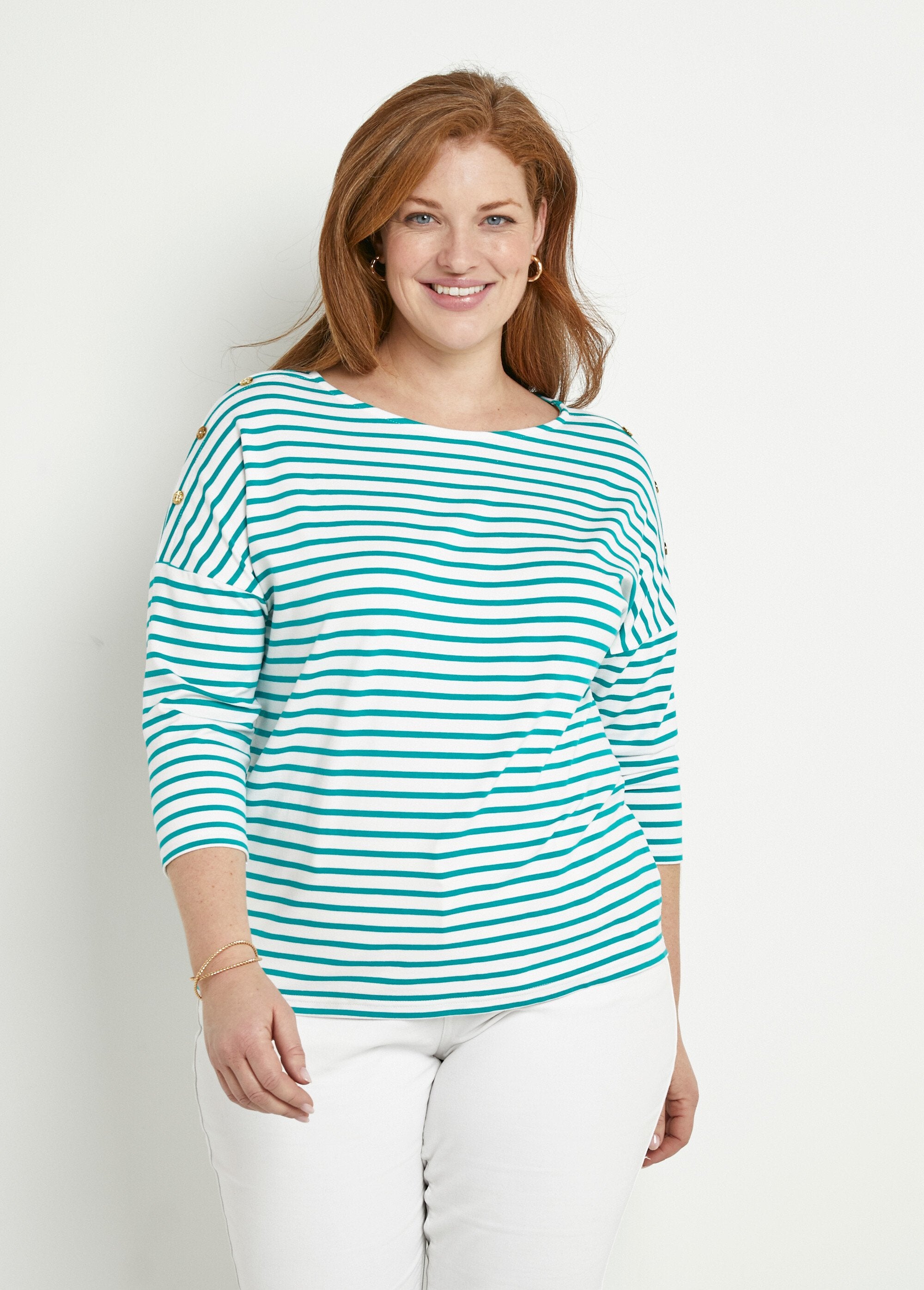 T-shirt_marinière_rayé_court_manches_longues_Blanc_et_aqua_FA1_curvy