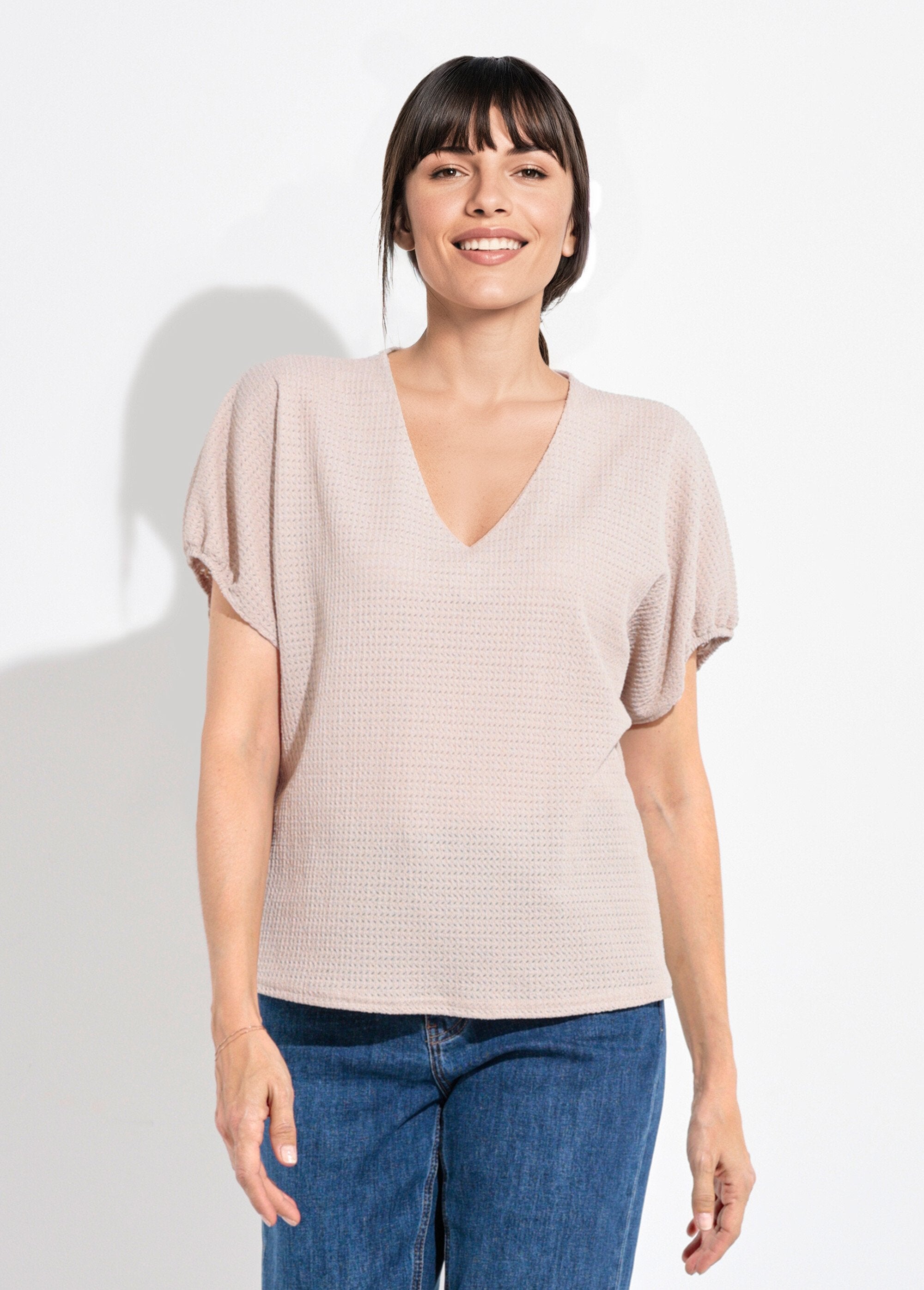 T-shirt_met_structuur_en_elastische_mouwen_Ficelle_FA1_slim