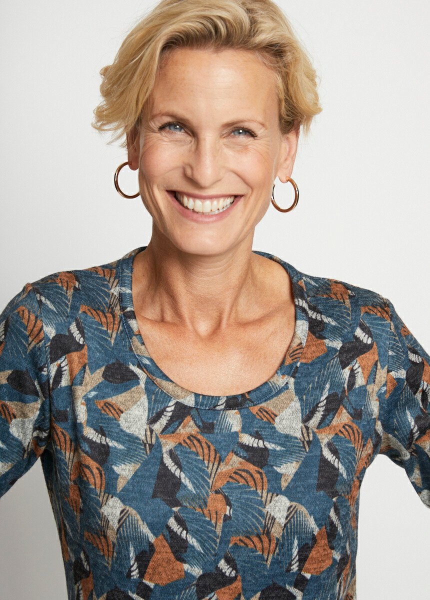 T-shirt_met_korte_mouwen_Bleu_et_orange_DE1_slim