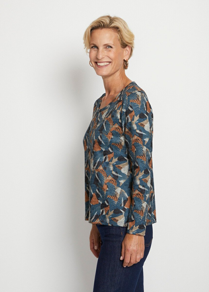 T-shirt_met_korte_mouwen_Bleu_et_orange_DR1_slim