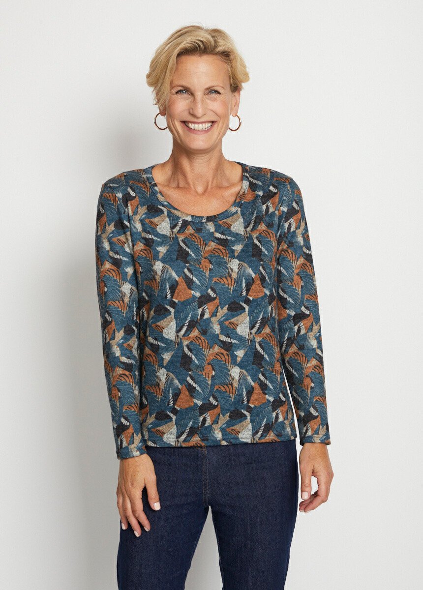 T-shirt_met_korte_mouwen_Bleu_et_orange_FA1_slim