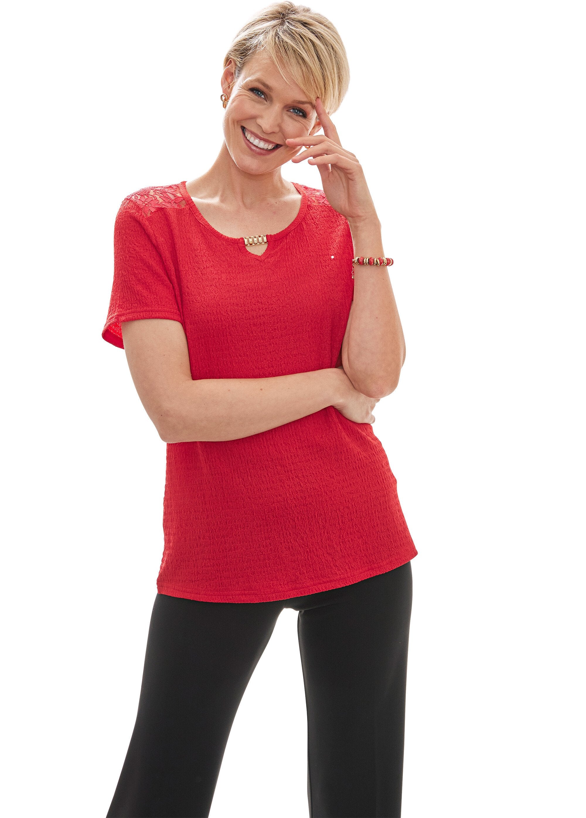 Kort_kanten_T-shirt_Rood_FA1_slim