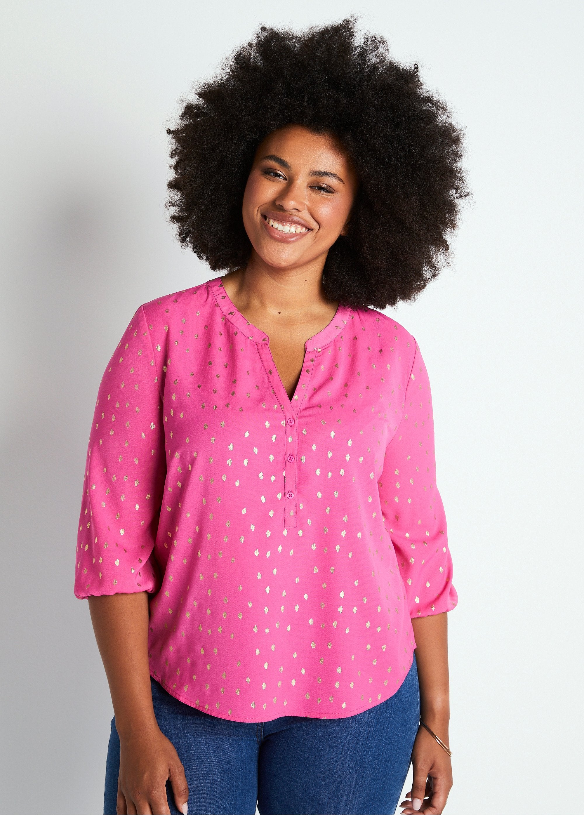 Losvallende_tuniek_van_halflange_lengte_met_3/4_mouwen_ROZE_FA2_curvy