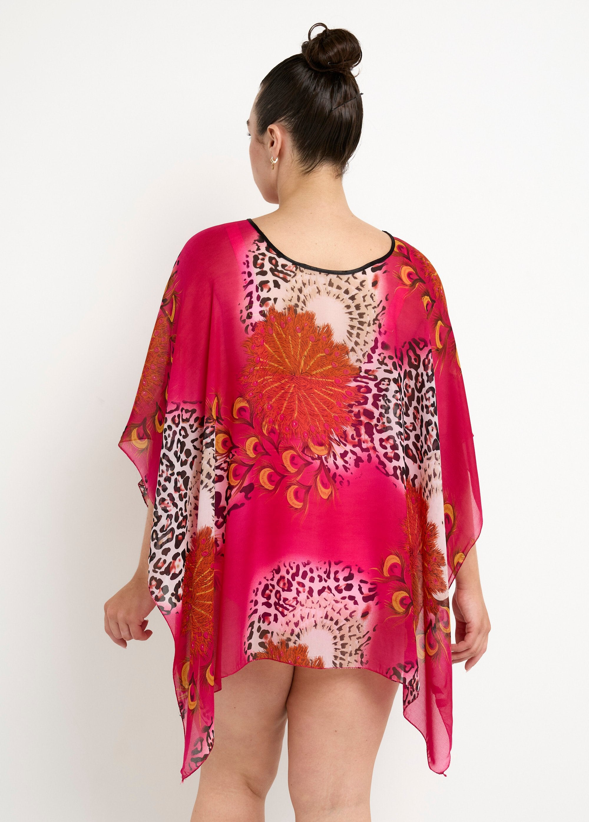 Strandtuniek_van_voile,_dierenprint_Fuchsia_DO1_slim