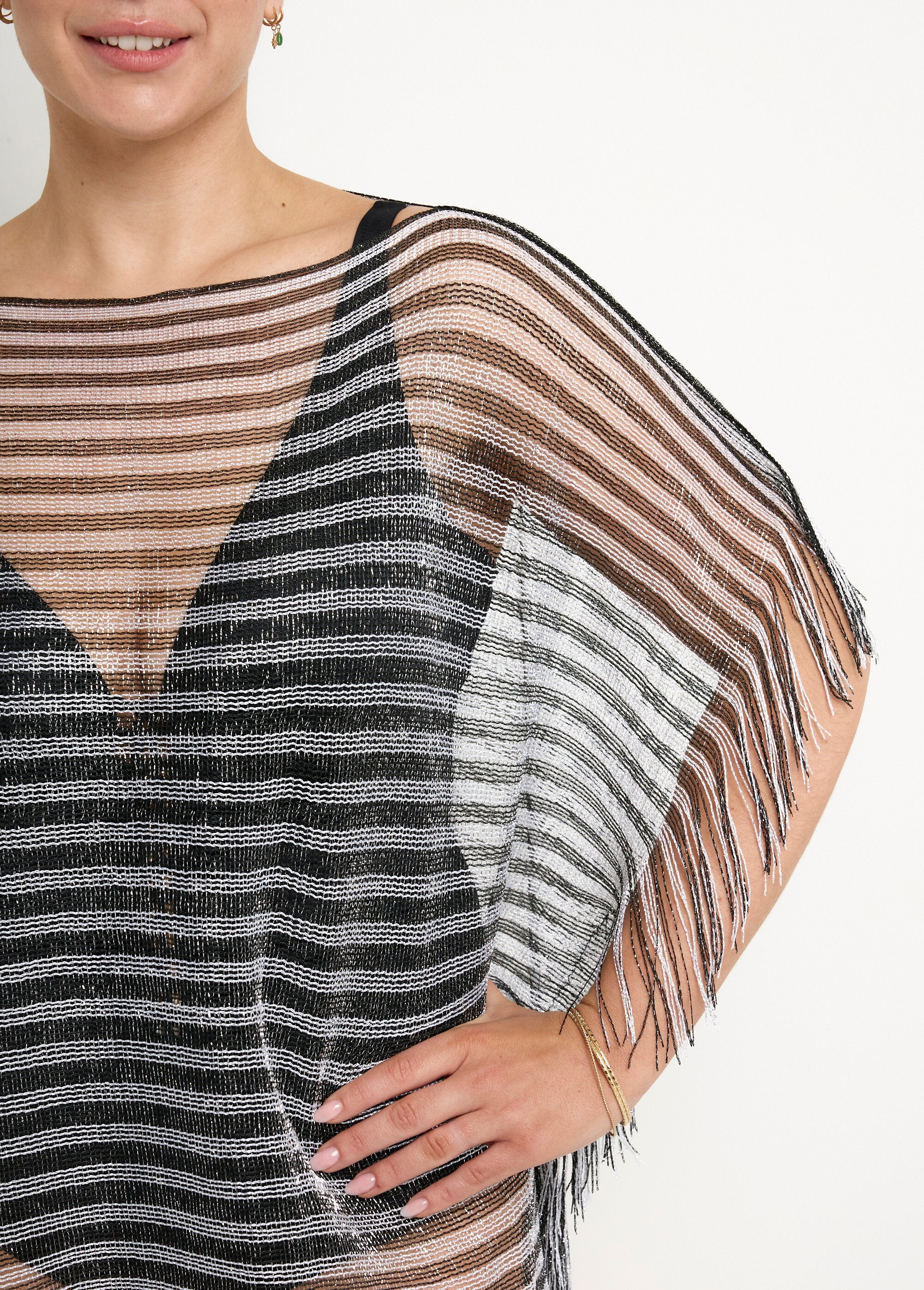 Gestreepte_strandtuniek_met_metallic_draad_Noir_DE1_slim