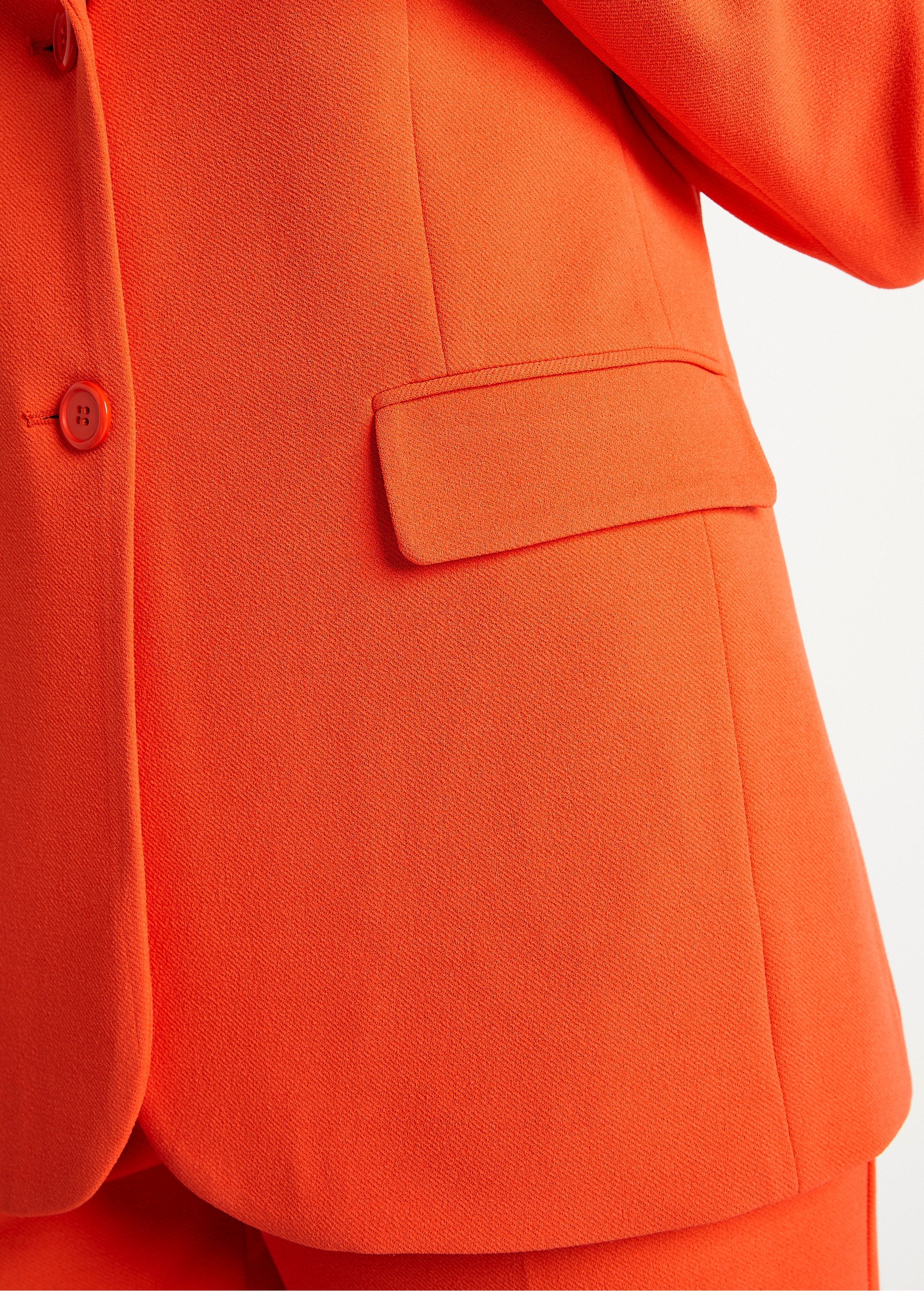 Effen_blazer_met_rechte_snit_ORANJE_DE2_slim