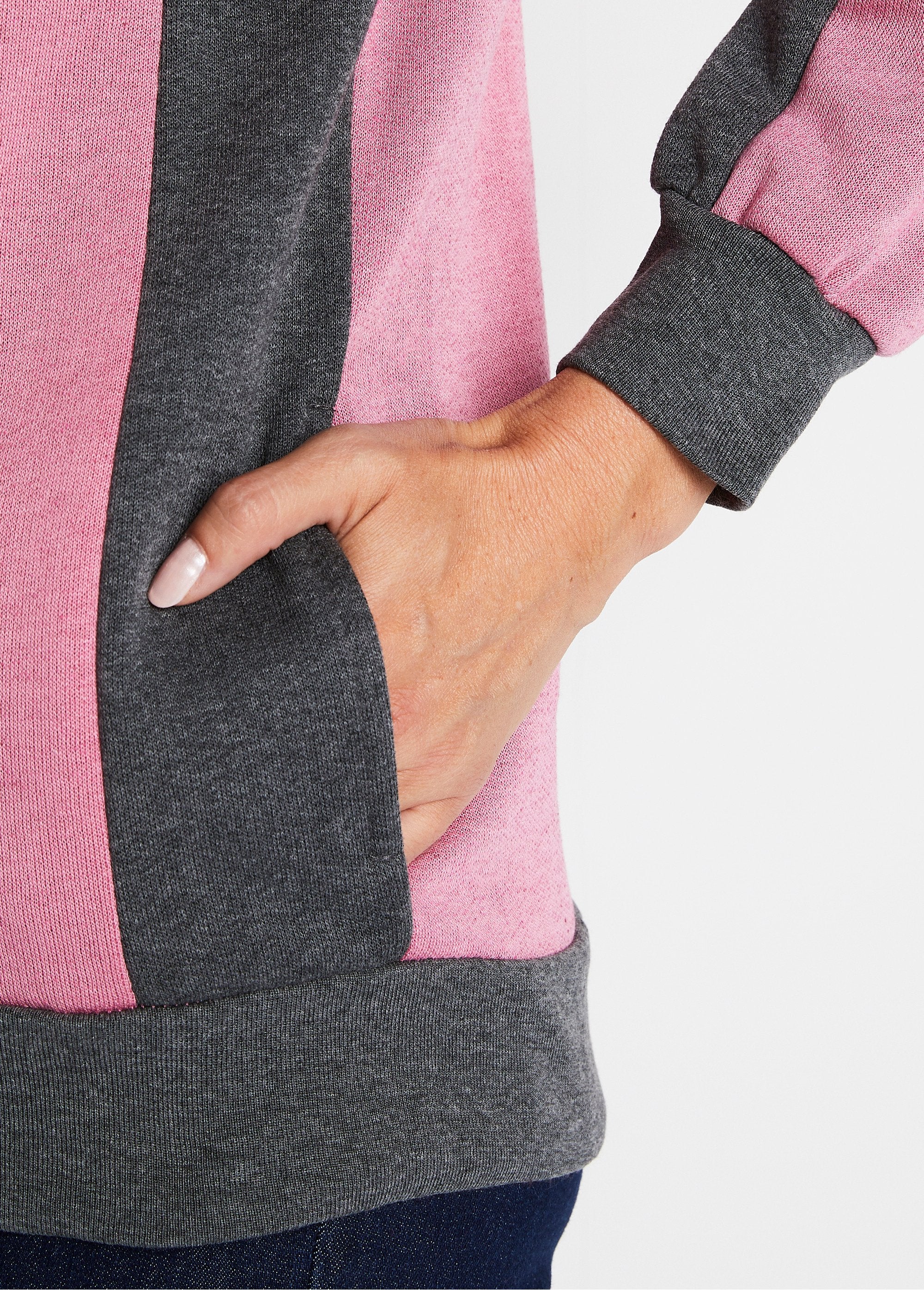 Joggingjack_van_fleece_met_pailletten_en_ritssluiting_Roze_en_grijs_DE2_slim