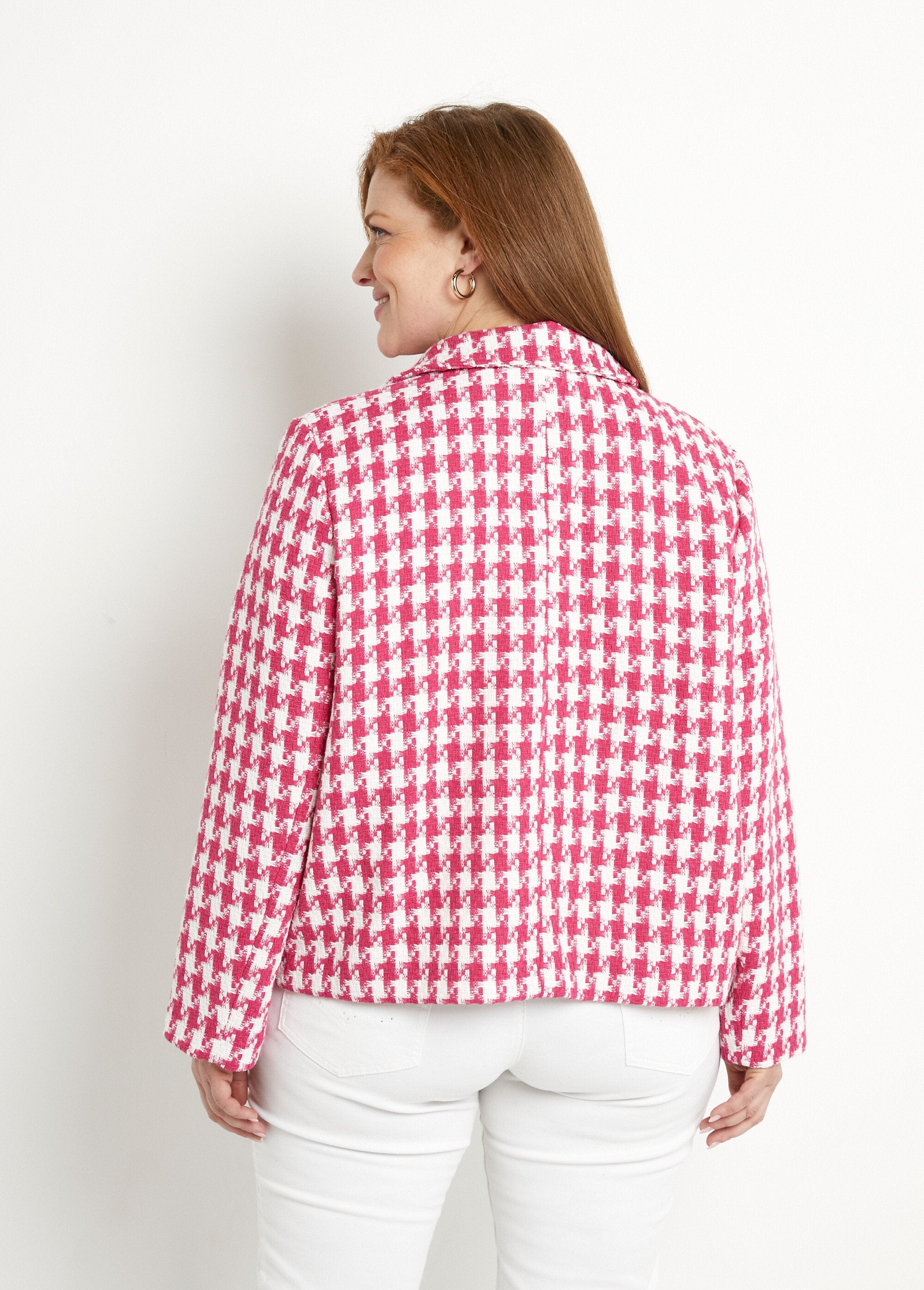 Veste_pied_de_poule_courte_Rose_et_blanc_DO1_curvy